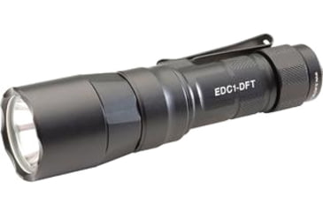 Image of SureFire TURBO Series 18350/123 Everyday Carry Flashlight Dual-Output High-Candela LED Flashlight, Hard Anodized, Black, EDC1-DFT-BK