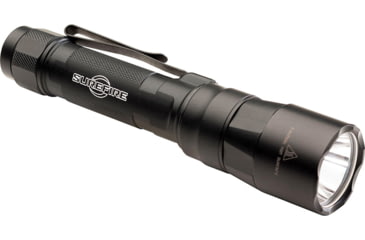 Image of SureFire TURBO Series 18650/123 Everyday Carry Flashlight Dual-Output High-Candela LED Flashlight, Hard Anodized, Black, EDC2-DFT-BK