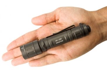 Image of Surefire Aviator 2L Flashlight, Olive Drab, Dual Output, Red LED A2L-HA-RD