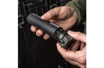 Image of SureFire Fast Attach Hub Muzzle Adapter, 7.62x39mm, 3/8-24, Black, HUB-FA-762-BK