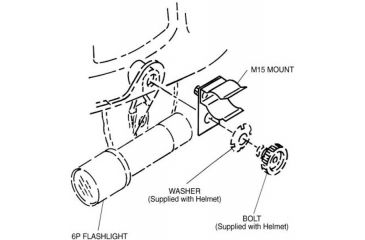 Image of Surefire Fire Fighter Helmet Mount For 6P Flashligths M15