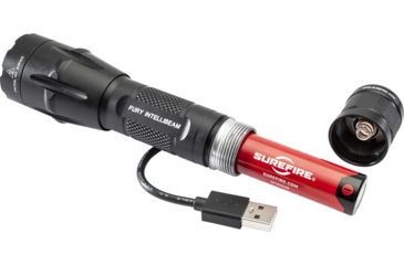 Image of SureFire Fury Fuel LED Flashlight, 15-1,100 Lumens, Black, FURY-IB-DF