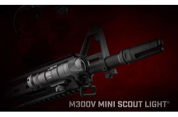 Image of SureFire M300 Mini Scout Light LED Weapon Light, CR123A, IR/White, 250 Lumens, Black, M300V-B-Z68-BK