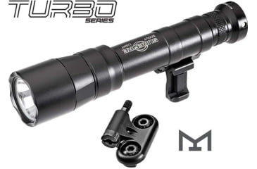 Image of SureFire M640DFT-PRO Turbo Series 18350/123A High Candela 6-Volt Dual Fuel Scout Pro LED Weapon Light, 123A, 550 Lumens, Black, M640DFT-BK-PRO