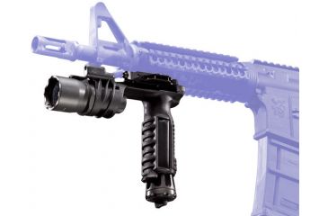 Image of SureFire M900A Picatinny Rail Vertical Foregrip Weaponlight - A.R.M.S. Throw-Lever Mount - shown mounted