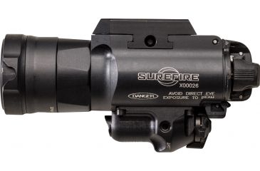 Image of SureFire MasterFire Ultra-High-Output White LED + Green Laser WeaponLight, 1000 Lumens, 505 Nm Green Laser, Z-Xbc Push/Toggle SwitchSwitch, Black, X400UH-A-GN