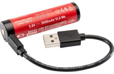 Image of SureFire Micro USB Lithium Ion Protected 18650 Battery, 2.6Ah, Black SF18650B