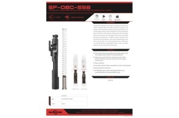 Image of SureFire Optimized Bolt Carrier System w/Long-Stroke Buffer and Buffer Spring, Black, SF-OBC-556