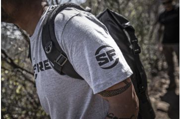 Image of SureFire SF Logo T-Shirt - Men's, 60% Cotton/40% Polyester, Light Athletic Gray, 2XL SST-SFL-AG-2XL