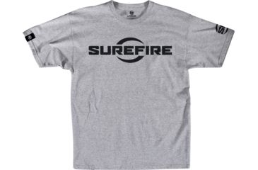 Image of SureFire SF Logo T-Shirt - Men's, 60% Cotton/40% Polyester, Light Athletic Gray, 2XL SST-SFL-AG-2XL