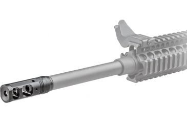 Image of SureFire SFR ProComp Muzzle Brake/Stand-Alone Model Adapter 5.56mm 1/2-28 TPI Black Melonite Finish