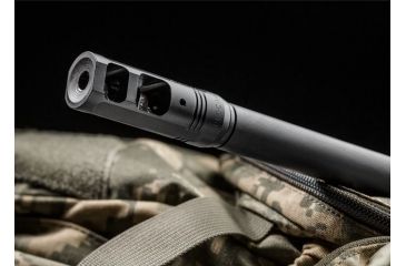 Image of SureFire SFR ProComp Muzzle Brake/Stand-Alone Model Adapter 5.56mm 1/2-28 TPI Black Melonite Finish