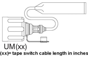 Image of Surefire Tailcap Switch Assembly for Classic &amp; Millenium Universal Weaponlight System - Plug-in Socket, w/ 10'' Plug-in Tape Switch UM10
