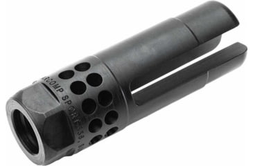 Image of SureFire Warcomp Sport Flash Hider, 762-5/8-24, Black, WARCOMP-SPORT-762-5/8-24