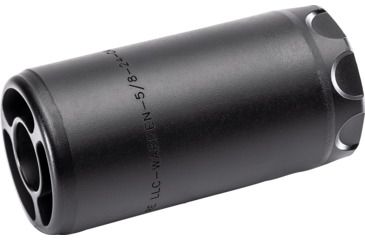 Image of SureFire Warden Blast Diffuser, Multi Caliber, 1/2-28, Black, WARDEN-1/2-28-BK