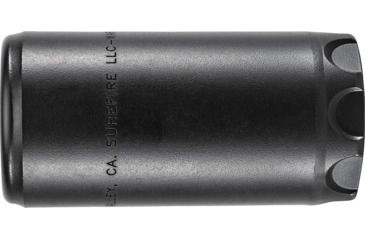 Image of SureFire Warden Blast Diffuser, Multi Caliber, 1/2-28, Black, WARDEN-1/2-28-BK