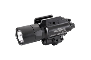 Image of SureFire X400T Turbo Series High-Candela LED Weaponlight, 123A Lithium, Green Laser, 600 Lumens, Black, X400T-A-GN