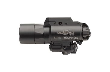 Image of SureFire X400T Turbo Series High-Candela LED Weaponlight, 123A Lithium, Green Laser, 600 Lumens, Black, X400T-A-GN