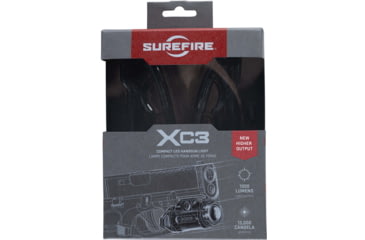 Image of SureFire XC3-B Single Cell, LED, Dual Fuel, Compact Pistol Light, 1X RCR123, 1000 Lumen, 7200 Candela, Black, XC3-B