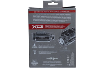 Image of SureFire XC3-B Single Cell, LED, Dual Fuel, Compact Pistol Light, 1X RCR123, 1000 Lumen, 7200 Candela, Black, XC3-B