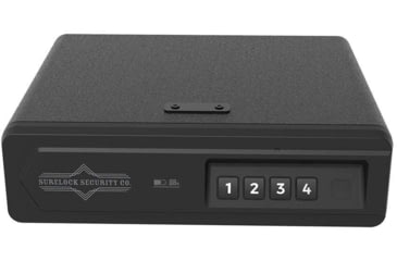Image of Surelock Security QuickTouch Drawer Vault Digital Gun Safe, Surelock stealth, 4-key code, Heavy Duty Steel, Black, 3418979
