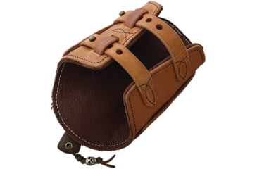 Image of Survival Cuffs Apex Cougar Survival Cuff Knife, 5.5in Overall, 2.5in Satin AEB-L Stainless Blade, Brown Burlap Micarta Handle, Leather Sheath, APEX-CTAN-BRW