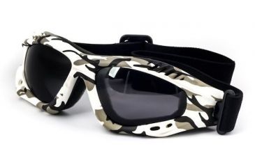 Image of Survival Optics Military/Desert Shield Goggles, Snow Camo Frame, Logo, Pc Anti Fog Smoke Lens, 2.0mm 2003