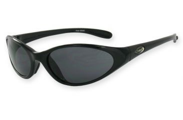 Image of Survival Optics Sunglasses Heat X-Wraps Sunglasses Black, Miror Finish, PC Smoke Lenses 3246