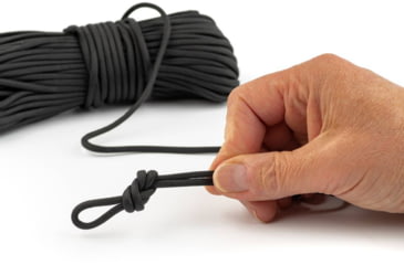 Image of Survive Outdoors Longer 550 Paracord, 100 ft with Carabiner, Black, 0140-0039