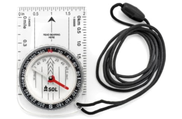 Image of Survive Outdoors Longer Map Compass, Clear, 0140-0026