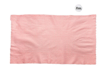 Image of Survive Outdoors Longer SOL Tight Pack Survival Towel, 4 Pack, Red/White, 22in x 13in/558 x 330mm, 0140-1026