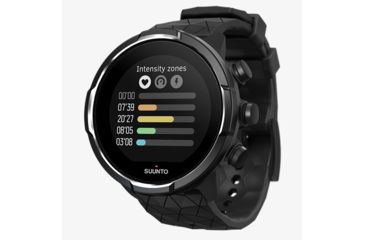 Image of Suunto 9 Baro Watch, Titanium Case, Black Silicone Strap SS050145000