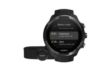 Image of Suunto 9 G1 Baro Durable Multisport GPS Watch, Black, w/ Smart Sensor and Heart Rate Belt SS050089000