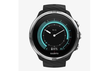 Image of Suunto 9 Watches, Stainless Steel Case/ Black Silicone Strap SS050142000