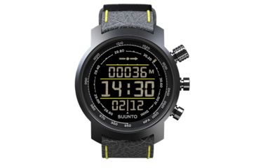 Image of Suunto Elementum Terra Leather Premium Sports Watch For Urban And Mountain Life, Black/Red SS019171000