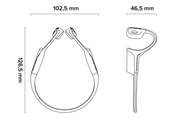 Image of Suunto Wing Headphones, Black/Lava Red, One Size, SS050944000
