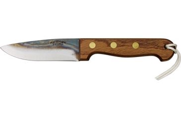 Image of Svord Drop Point Hunter Fixed Knife, 9 3/4in, drop point blade, Brown hardwood handle SVDP