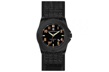 Image of Smith &amp; Wesson Men's Soldier Tritium H3 Basic Round Black Face Watch - Nylon Strap SWW-12T-N