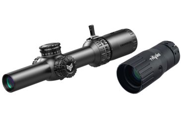 Image of Swampfox Arrowhead LPVO Rifle Scope, 1-8x24mm, 30mm Tube, Second Focal Plane, BDC Reticle, Black, ARH18241-B w/ TRYBE Optics Enhancer