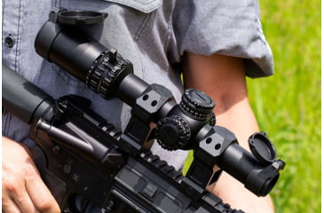 Image of Swampfox F.R. Rifle Scope Rings, 34mm Tube, 1.93in Centerline Height, Black, MRF34-H