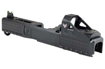 Image of Swampfox Glock 19 Wolverine Slide with Suppressor Height Sights, Graphite Black, WVS19-GBS