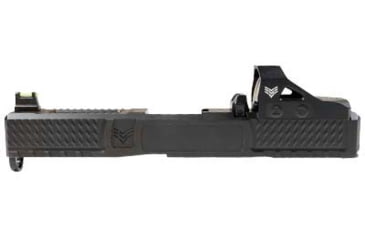 Image of Swampfox Glock 19 Wolverine Slide with Suppressor Height Sights, Graphite Black, WVS19-GBS