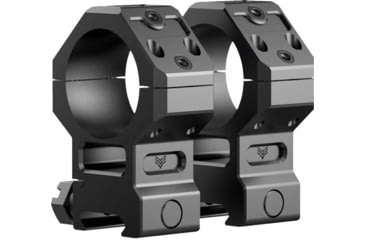 Image of Swampfox H.E. Rifle Scope Rings, 30mm Tube, 1.93in Centerline Height, /w Integral 45-degree Offset Reflex Side Mount, Black, MRH30-H