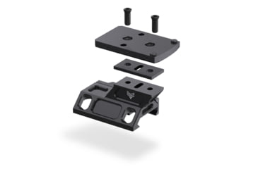 Image of Swampfox Rebel Riser Adjustable Height For Picatinny Rail Dot Sight Mount, Hard Anodize, Black, RR-DSM-1913