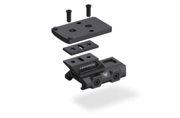 Image of Swampfox Rebel Riser Adjustable Height For Picatinny Rail Dot Sight Mount, Hard Anodize, Black, RR-DSM-1913