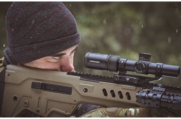 Image of Swampfox Tomahawk LVPO Rifle Scope, 1-4x24mm, 30mm Tube, Second Focal Plane, Illuminated Guerrilla Cross MOA Reticle, Black, ATK14241-M