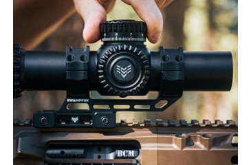 Image of Swampfox Warhorse 1-6x24 Rifle Scope, 34mm Tube, First Focal Plane, Red IR MOA, WAR16241-RM