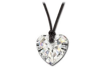 Image of Swarovski Be Mine Clear Crystal Heart Pendant, engraved