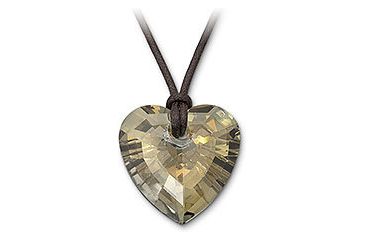 Image of Swarovski Cognac Heart Pendant