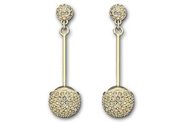 Image of Swarovski Dolce Pierced Earrings, gold-plated